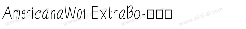 AmericanaW01 ExtraBo字体转换